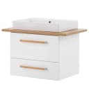 Waschtisch Duo 82cm Weiß/Weiß | Weiß