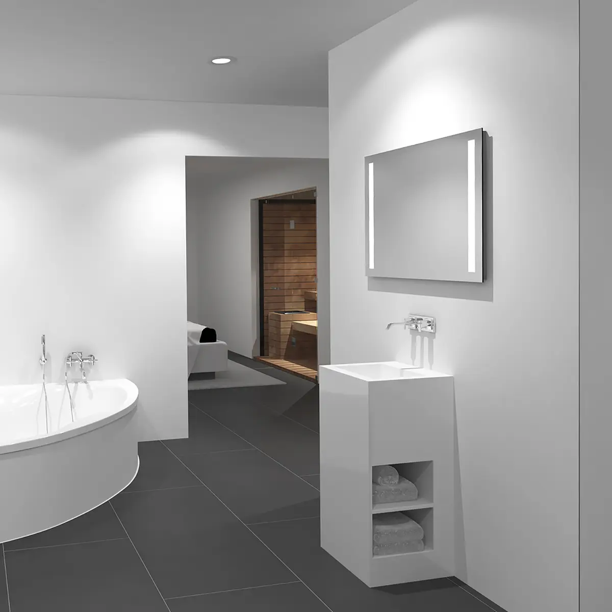 Spiegel Light | Silber