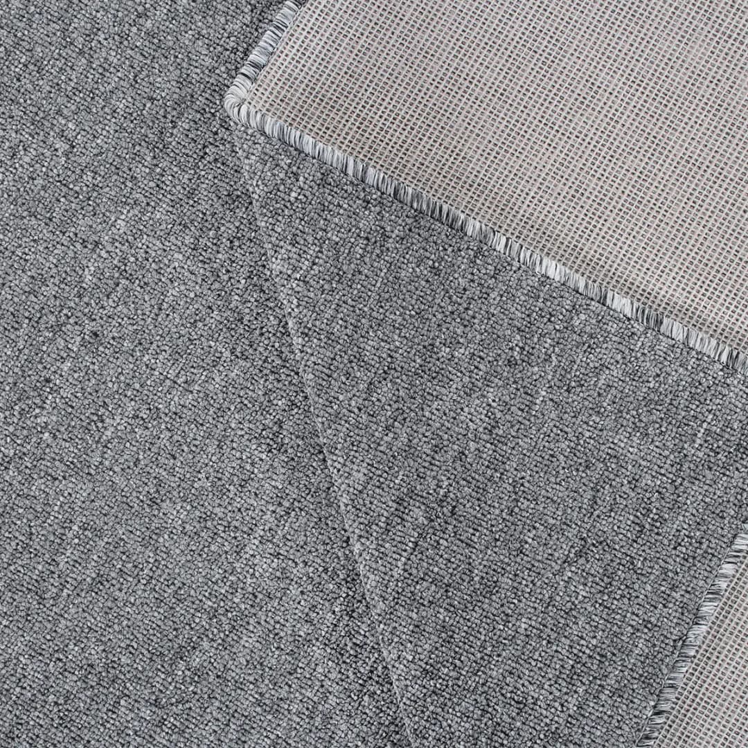 Kurzflorteppich Grotone I Grau/Grau 200 x 290cm Webstoff | Grau