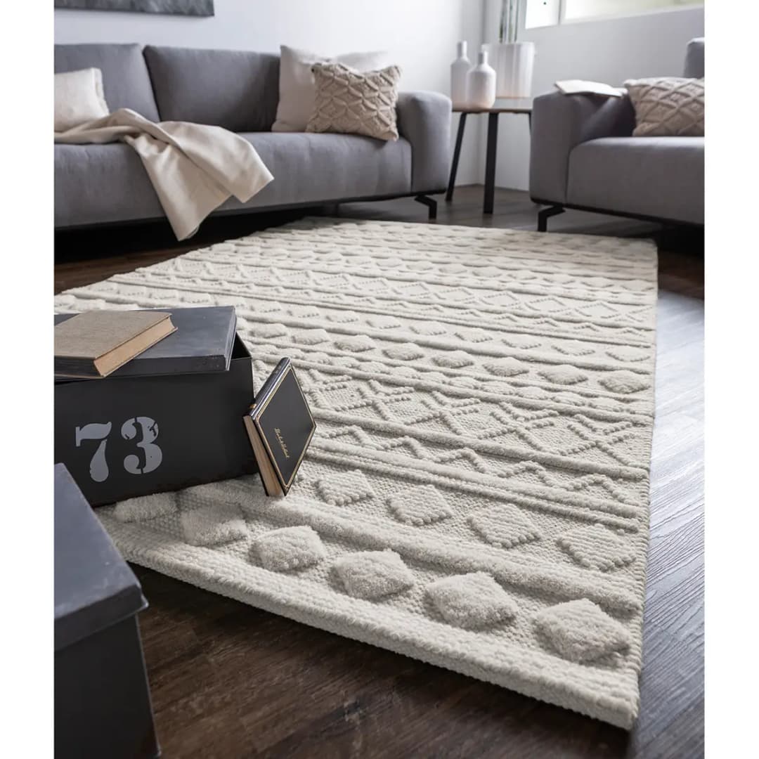 Wollteppich Hägga | Beige