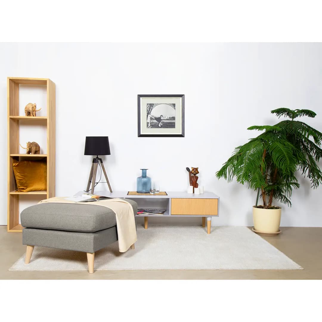 Polsterhocker Kustavi | Beige
