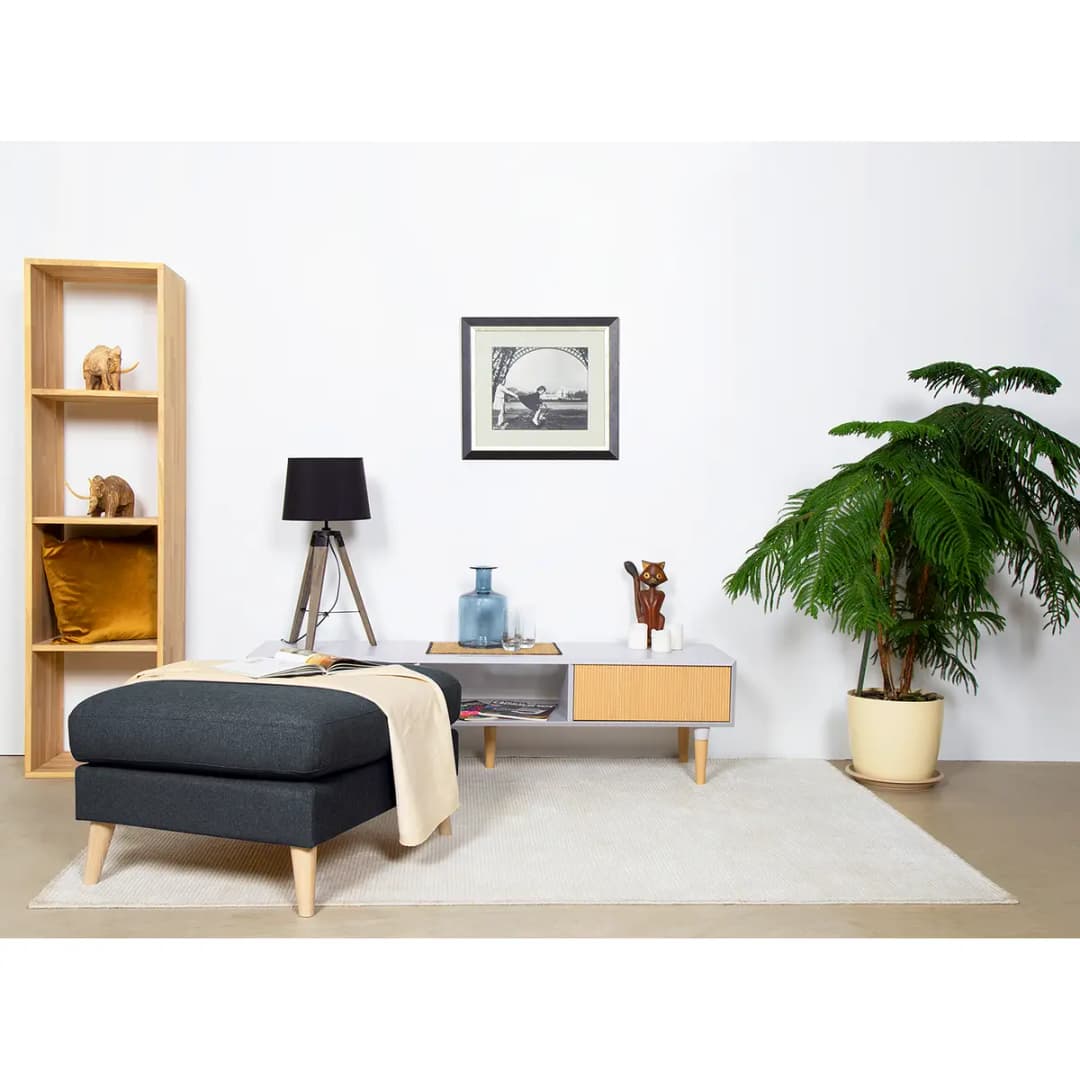 Polsterhocker Kustavi | Blau