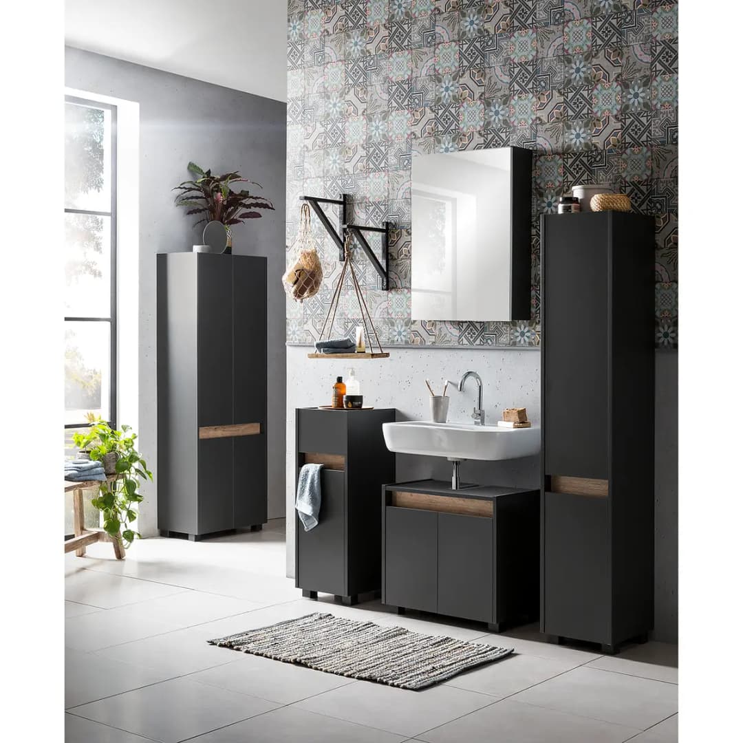 Badezimmerset Cosmo II 3-teilig | Schwarz