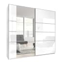 Schwebetürenschrank Salton 180cm Weiß/Weiß | Weiß