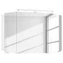 Spiegelschrank Cassca 100cm Weiß/Hochglanz Weiß | Weiß