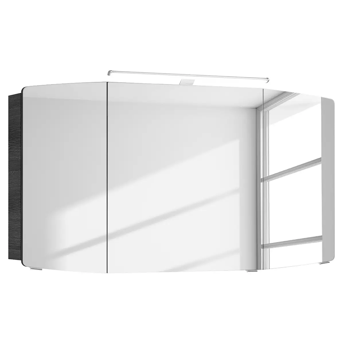 Spiegelschrank Cassca 120cm Grau/Graphit | Grau