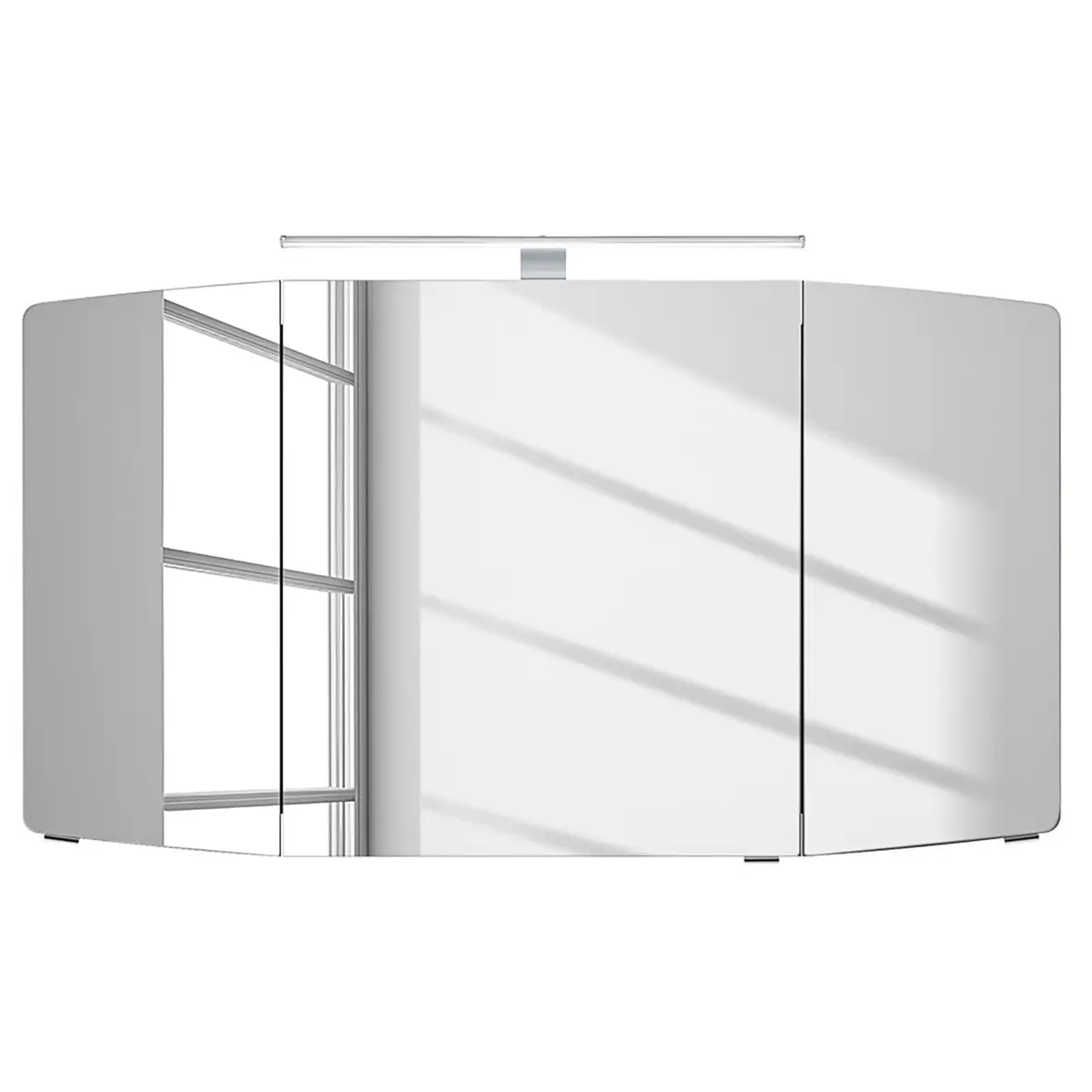 Spiegelschrank Cassca 120cm Grau/Graphit | Grau