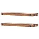 Wandboard 2er-Set Massivholz Akazie | Braun