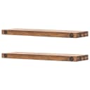 Wandboard 2er-Set Massivholz Akazie | Braun