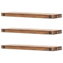 Wandboard 3er-Set Massivholz Akazie | Braun