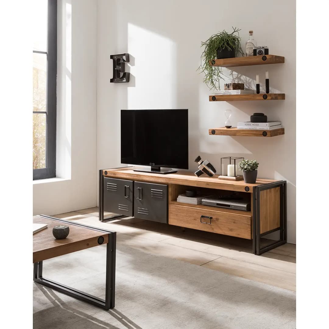 Wandboard 3er-Set Massivholz Akazie | Braun