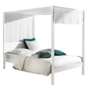 Himmelbett II 140 x 200cm Weiß | Weiß