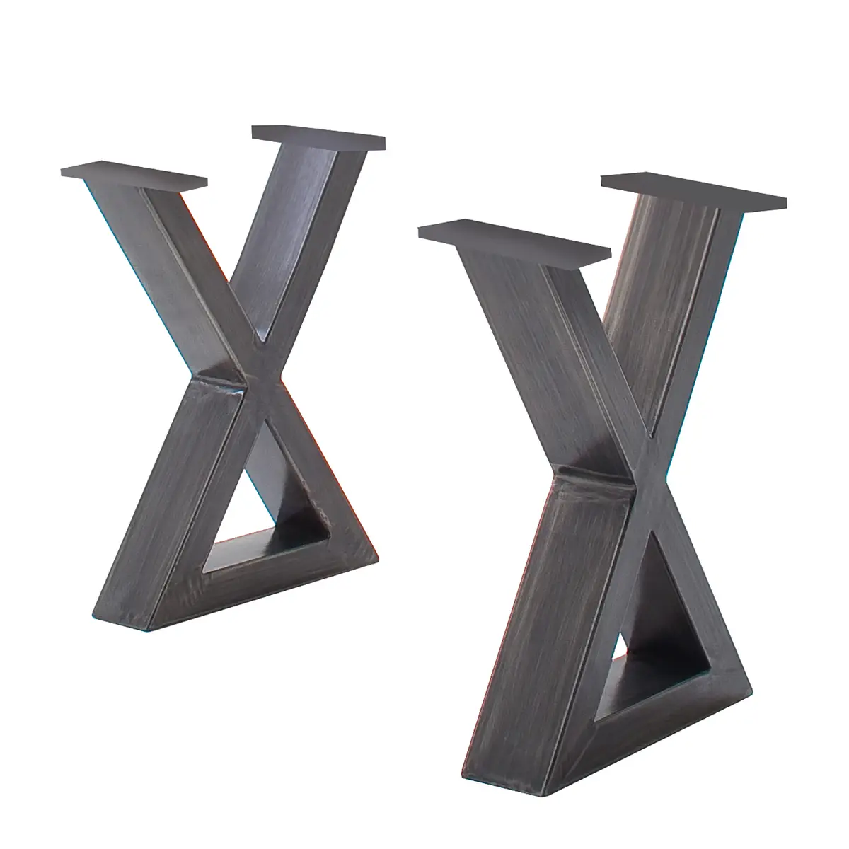 Bankgestell Grau X-Form | Grau