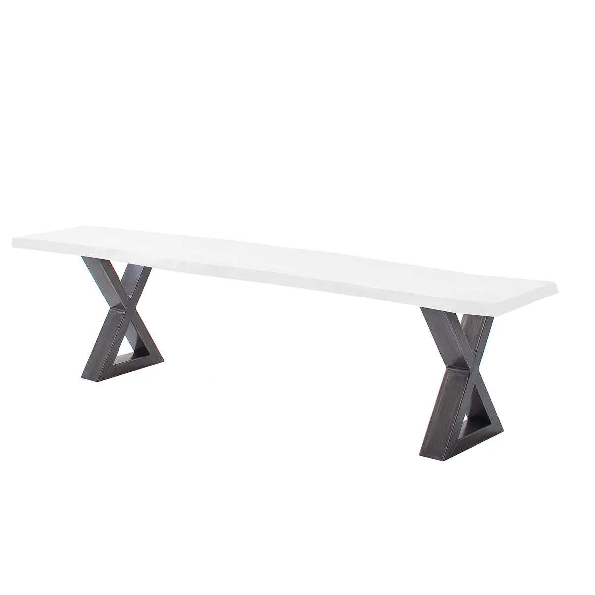 Bankgestell Grau X-Form | Grau