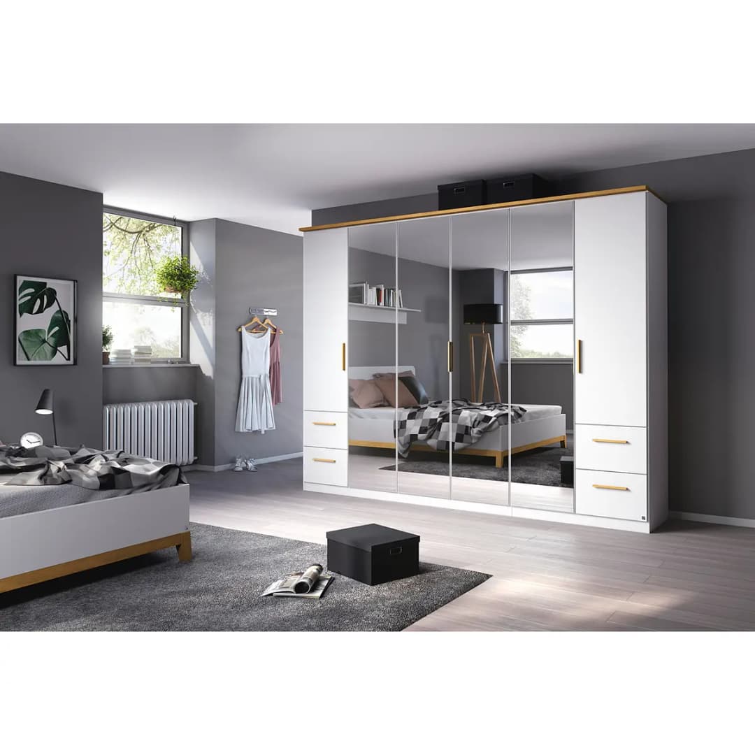Drehtürenschrank I 271cm Weiß | Weiß