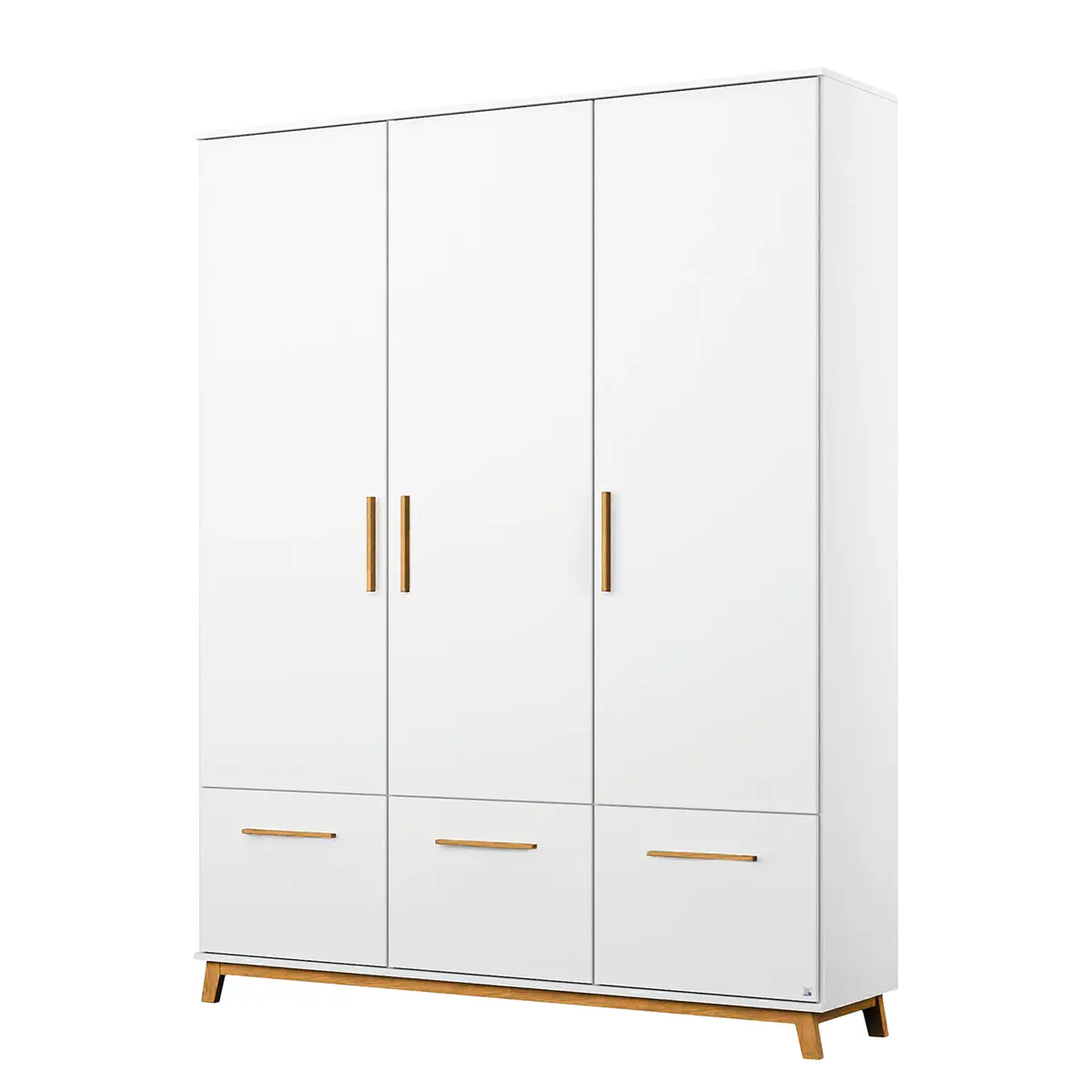 Drehtürenschrank I 136cm Weiß | Weiß