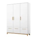 Drehtürenschrank I 136cm Weiß | Weiß