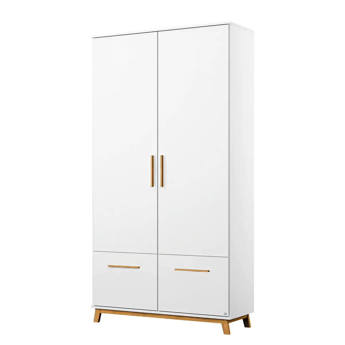 Drehtürenschrank I 92cm Weiß | Weiß