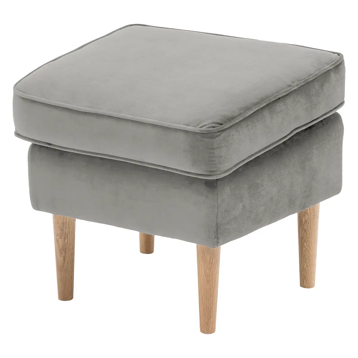 Polsterhocker Bonham | Grau