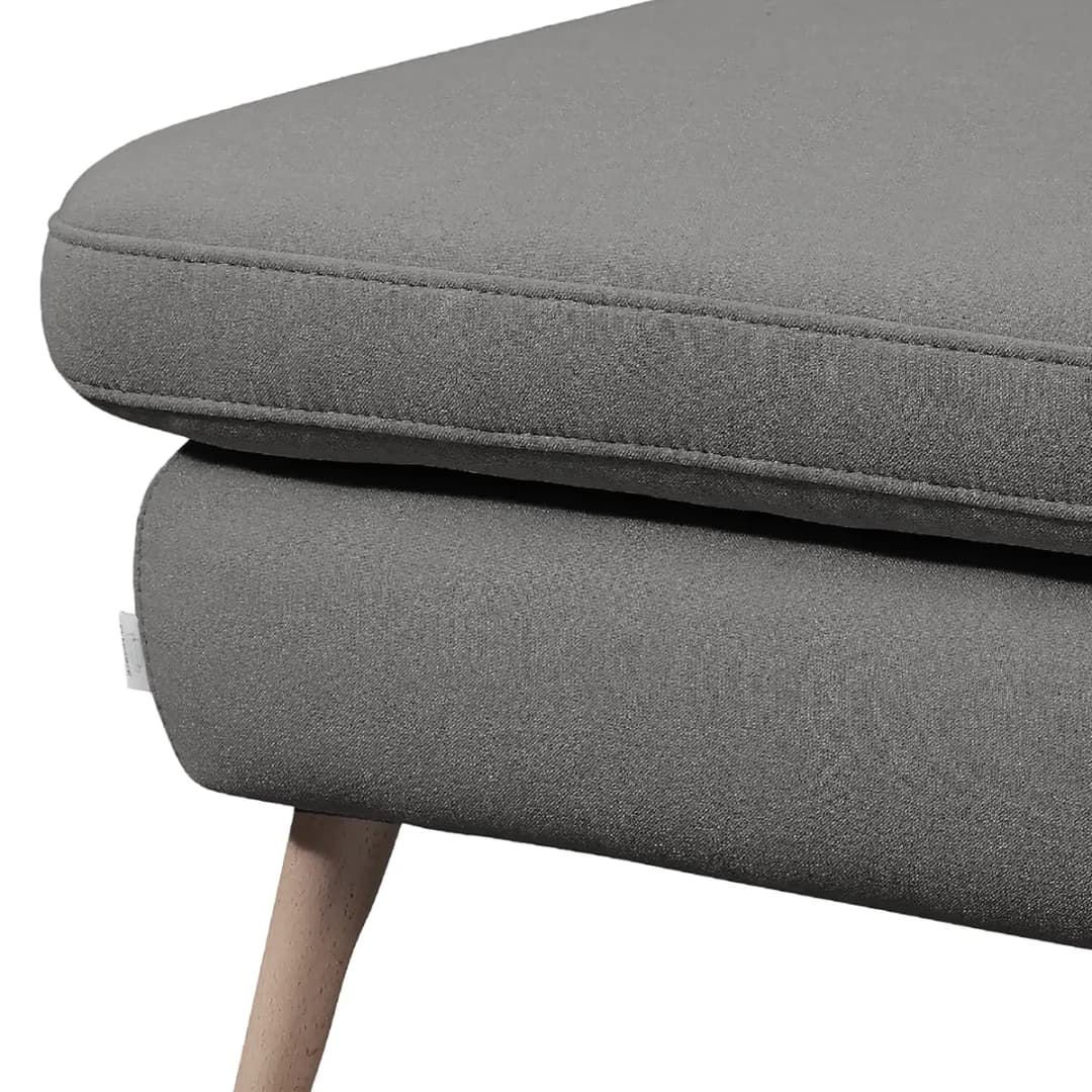 Polsterhocker Sawston II | Grau