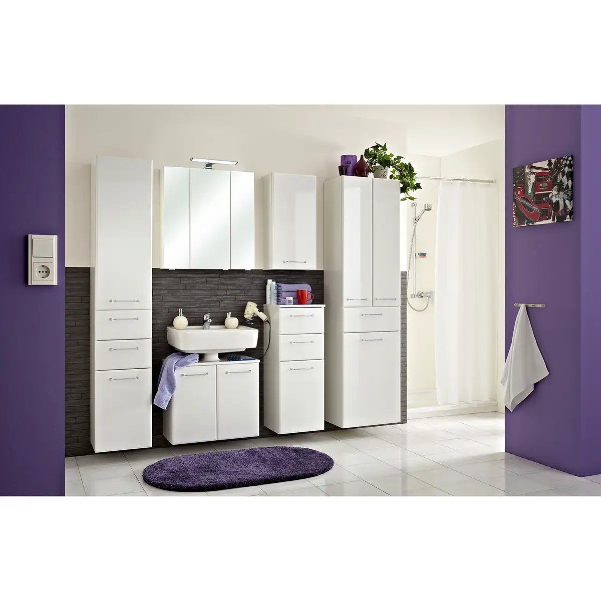 Hochschrank | Weiß