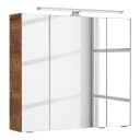 Spiegelschrank 80cm Braun/Eiche Dekor | Braun