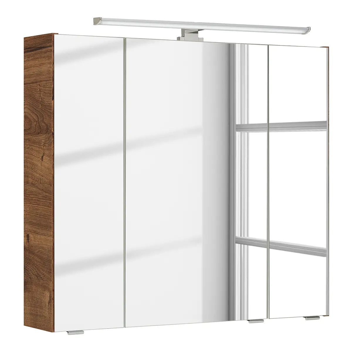 Spiegelschrank 80cm Braun/Eiche Dekor | Braun