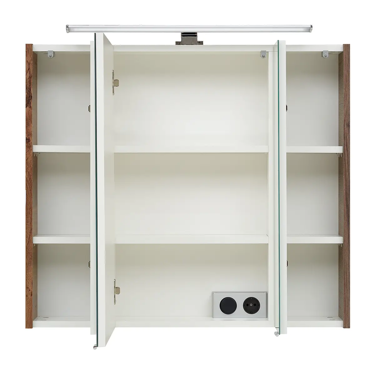 Spiegelschrank 80cm Braun/Eiche Dekor | Braun