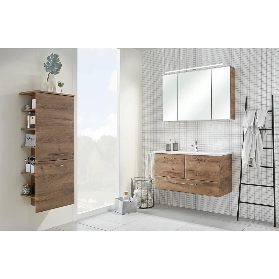 Waschtisch I 100cm Braun/Eiche Dunkel Dekor | Braun
