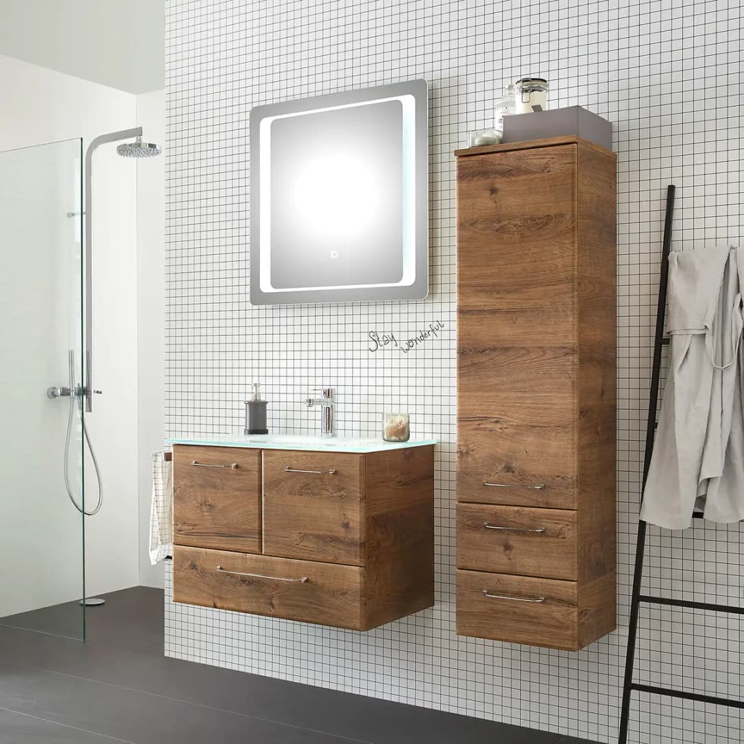 Waschtisch II 75cm Braun/Eiche Dunkel Dekor | Braun