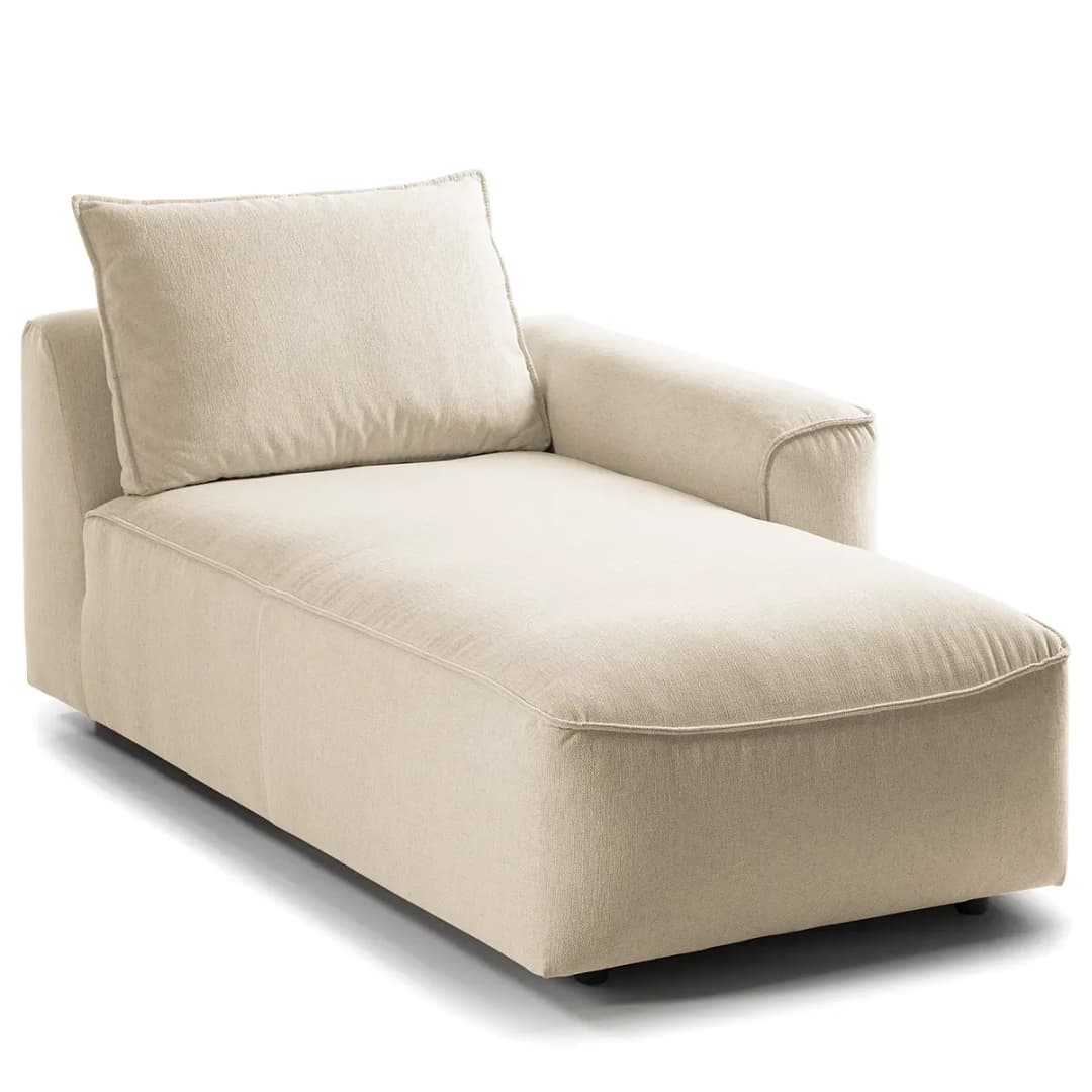 Modullongchair Beige/Beige Webstoff Saia | Beige