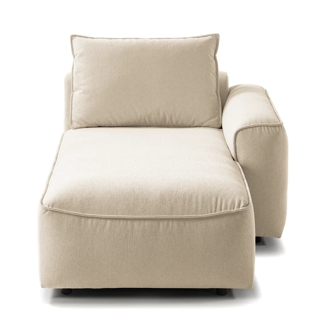 Modullongchair Beige/Beige Webstoff Saia | Beige