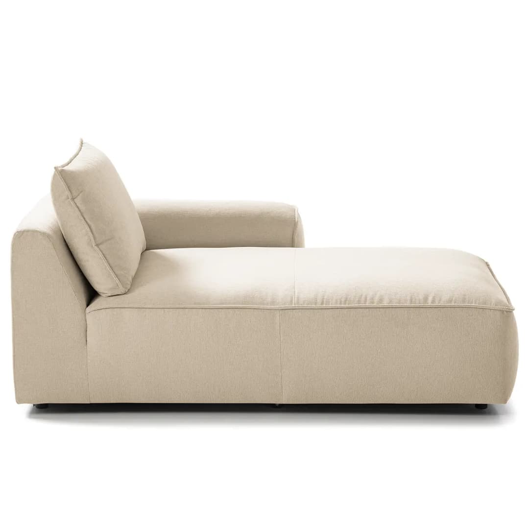 Modullongchair Beige/Beige Webstoff Saia | Beige