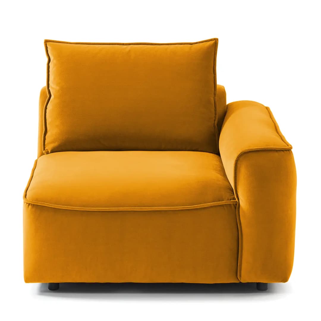Modulsessel Orange/Orange Samt Shyla | Orange