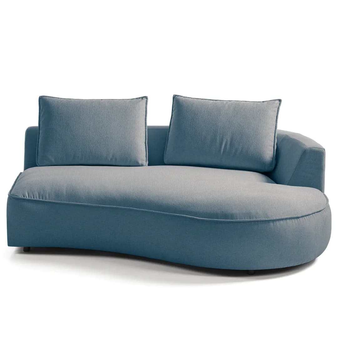 Modulottomane Blau/Blau Webstoff Saia | Blau
