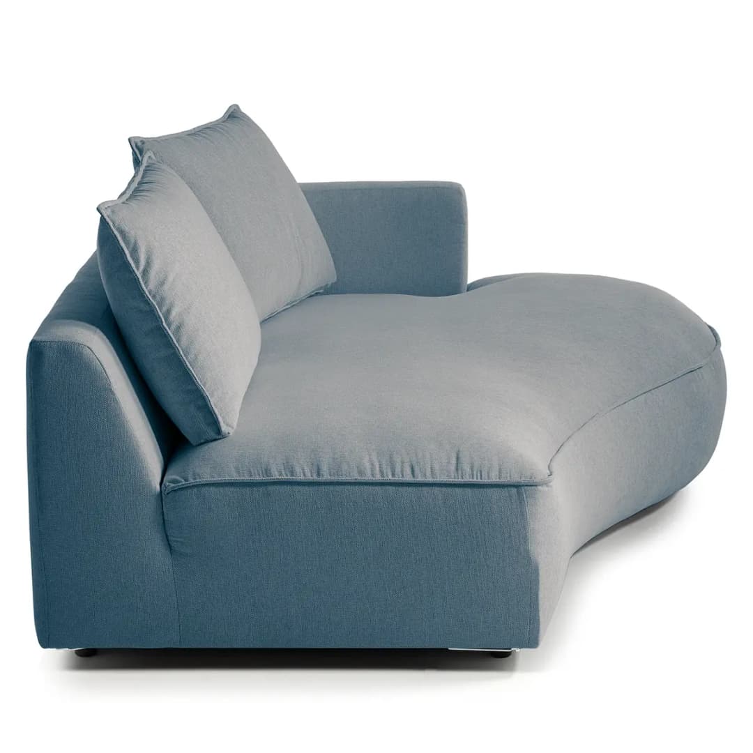 Modulottomane Blau/Blau Webstoff Saia | Blau