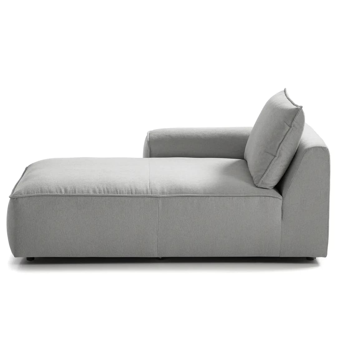 Modullongchair Grau/Hellgrau Webstoff Saia | Grau