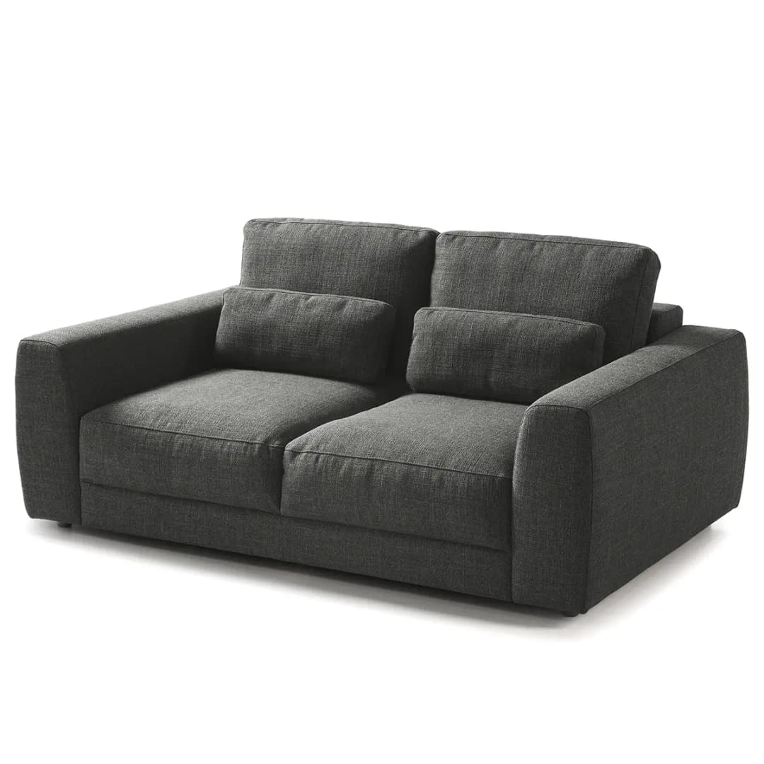 2-Sitzer Sofa Grau/Grau Webstoff Amila | Grau