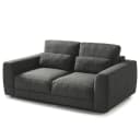 2-Sitzer Sofa Grau/Grau Webstoff Amila | Grau