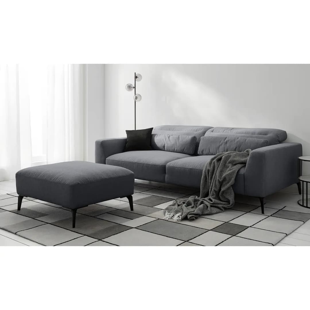 3-Sitzer Sofa Grau/Grau Webstoff Saia | Grau