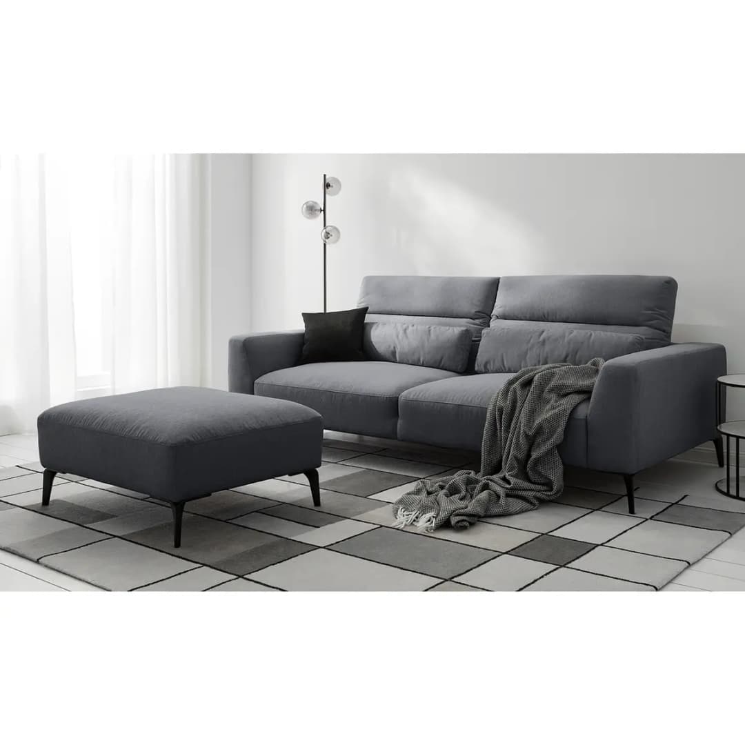 3-Sitzer Sofa Grau/Grau Webstoff Saia | Grau