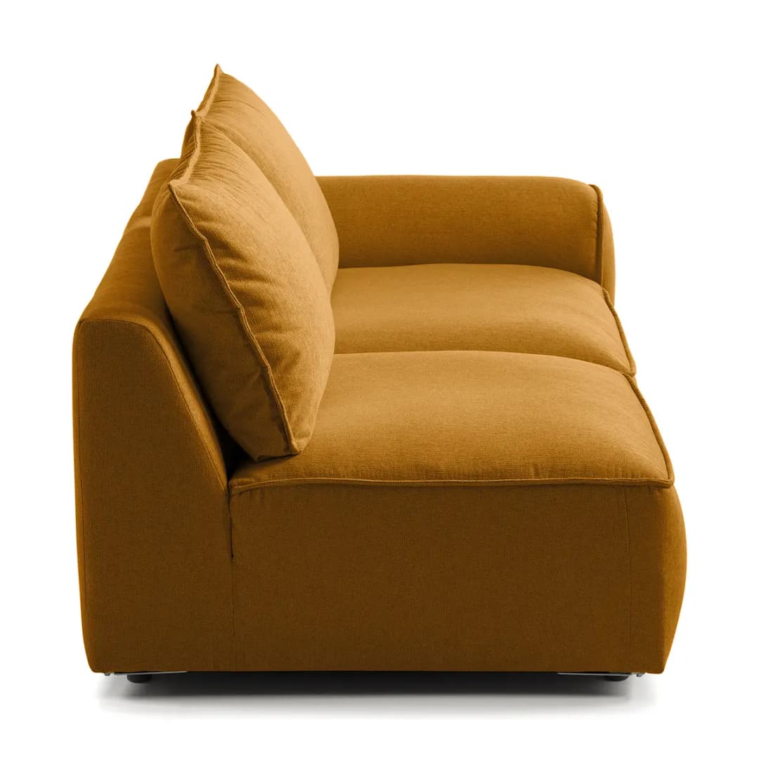 2,5-Sitzer Modulsofa Gelb/Ocker Webstoff Saia | Gelb