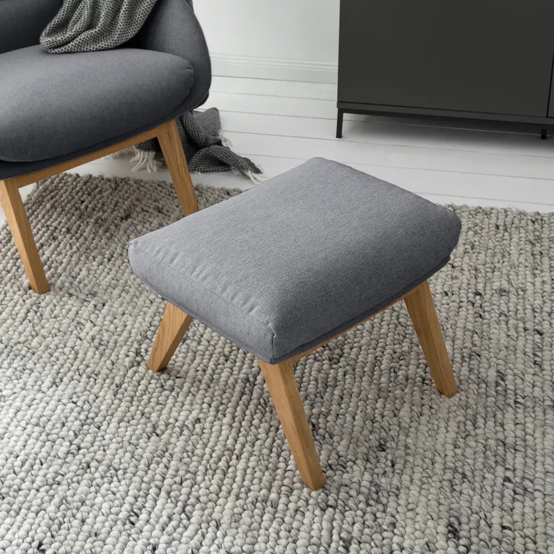 Polsterhocker | Grau