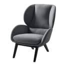 Sessel Grau/Steingrau Webstoff Saia Schwarz 82 x 102 x 90cm