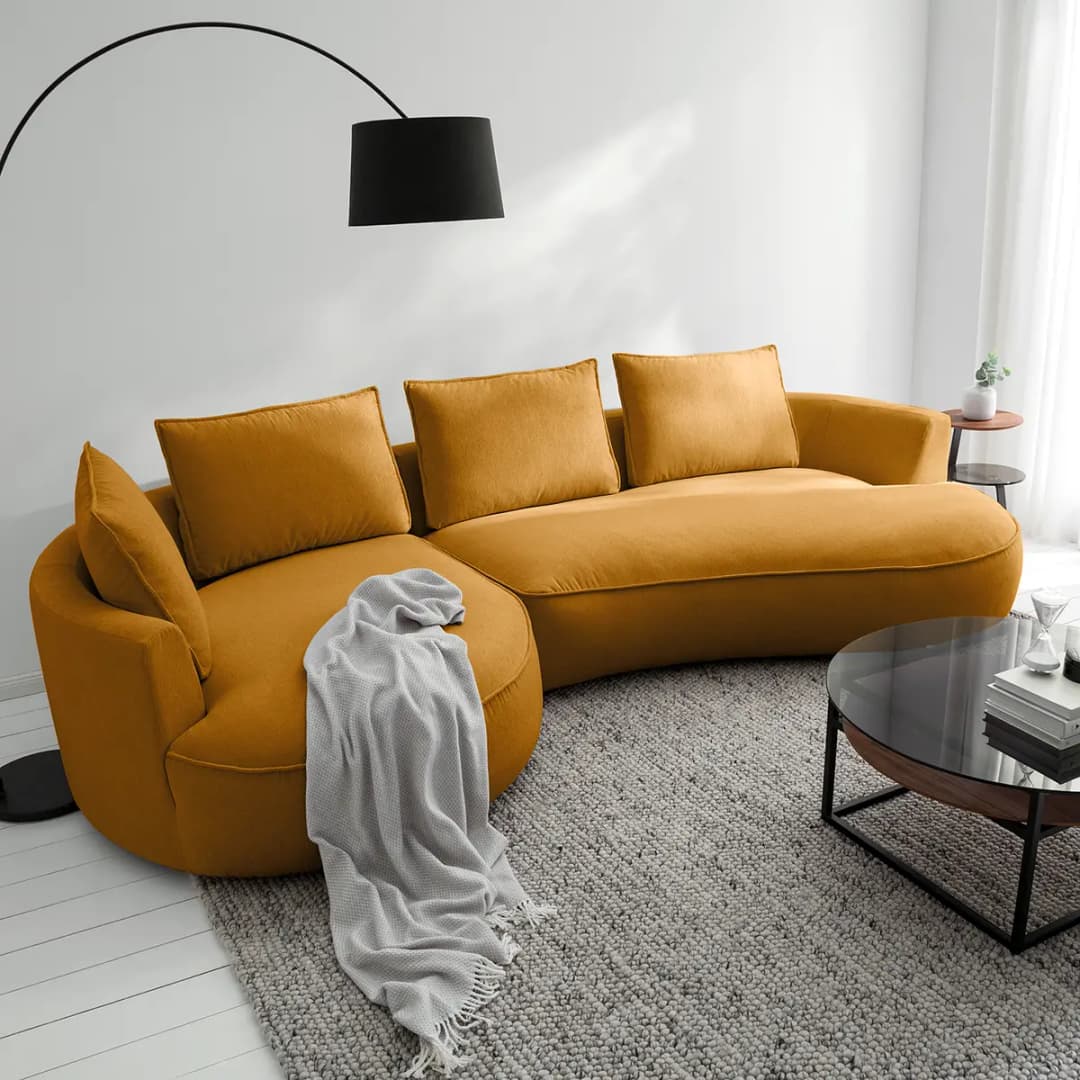 Bigsofa Gelb Webstoff Saia | Gelb
