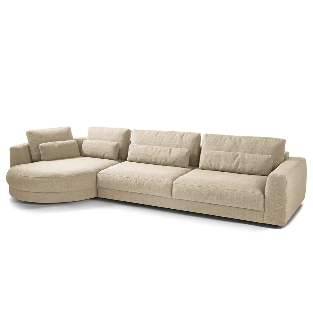 Studio Copenhagen Ecksofa 3-Sitzer mit Ottomane Amila | Beige