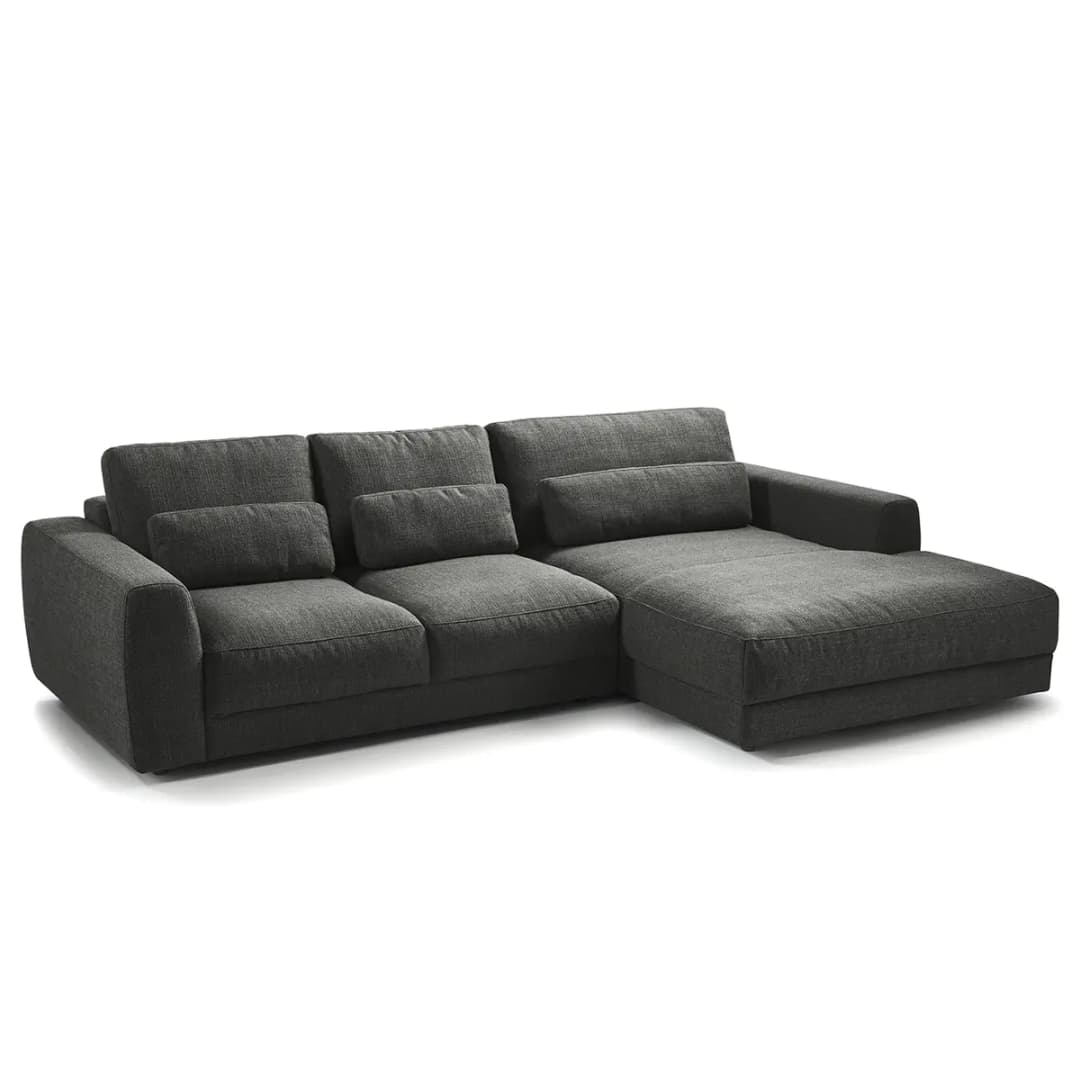 Ecksofa 2-Sitzer mit Longchair | Pink