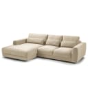 Ecksofa 2-Sitzer mit Longchair Amila | Beige
