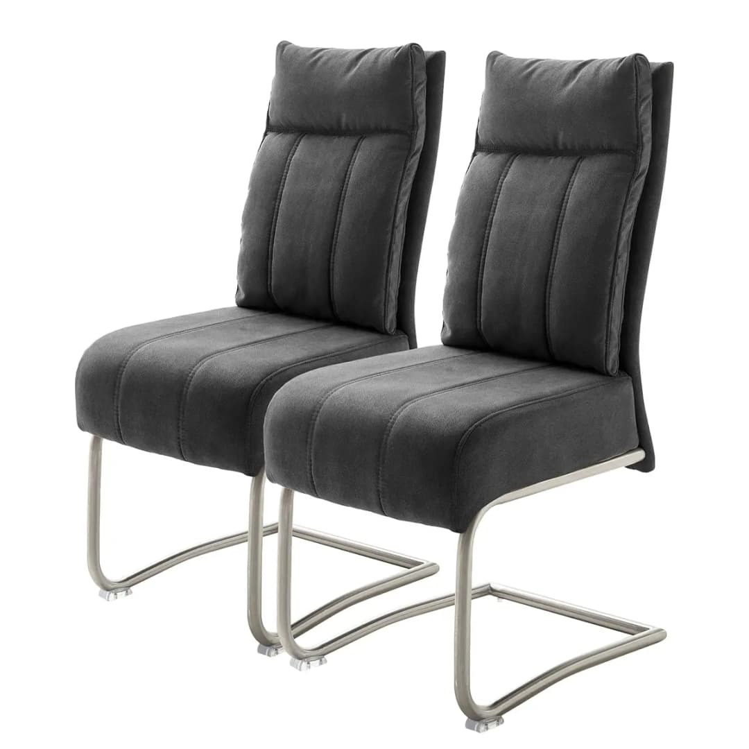 Freischwinger Crowan 2er-Set | Grau