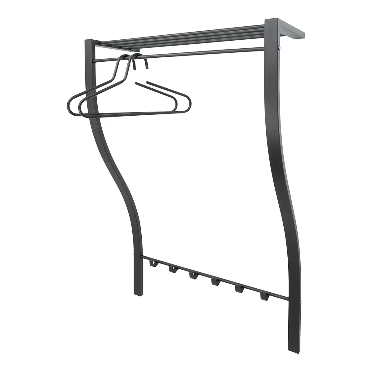 Wandgarderobe Spezzato | Schwarz